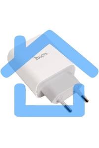 Сетевое зарядное устройство HOCO C80A Rapido 1xUSB + 1xUSB-C, 3.1A, 20W, белый