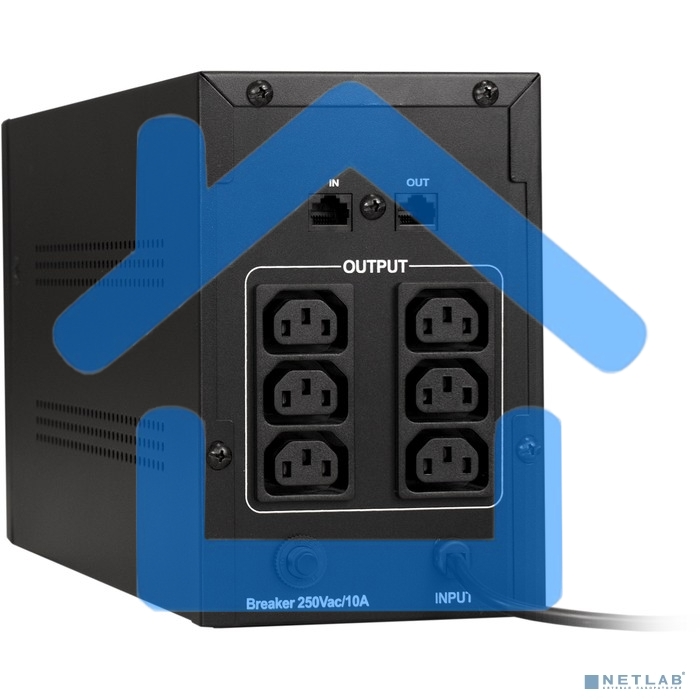 Источник бесперебойного питания ExeGate SpecialPro UNB-1200.LED.AVR.C13.RJ 1200VA/750W, LED, AVR, 6*IEC-C13, RJ45/11, черный
