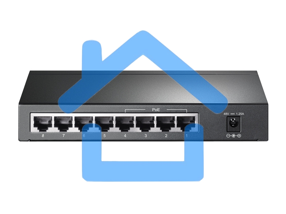 Коммутатор TP-Link SMB TL-SG1008P Коммутатор 8-port Gigabit Switch с 4 портами РоЕ