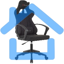 Кресло игровое Zombie Carry черный, крестов. пластик