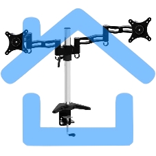 Кронштейн для мониторов Cactus CS-VM-D08-AL серебристый 13