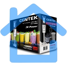 Блендер погружной Centek CT-1342 1400 Вт, черный/стальной