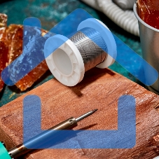 Припой с канифолью ПОС-61, 100г, Ø0,8мм, (олово 61%, свинец 39%), катушка Rexant