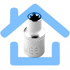 Головка торцевая 1/4, Е6, CrV Stels