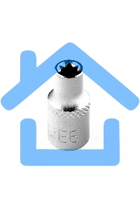 Головка торцевая 1/4, Е6, CrV Stels