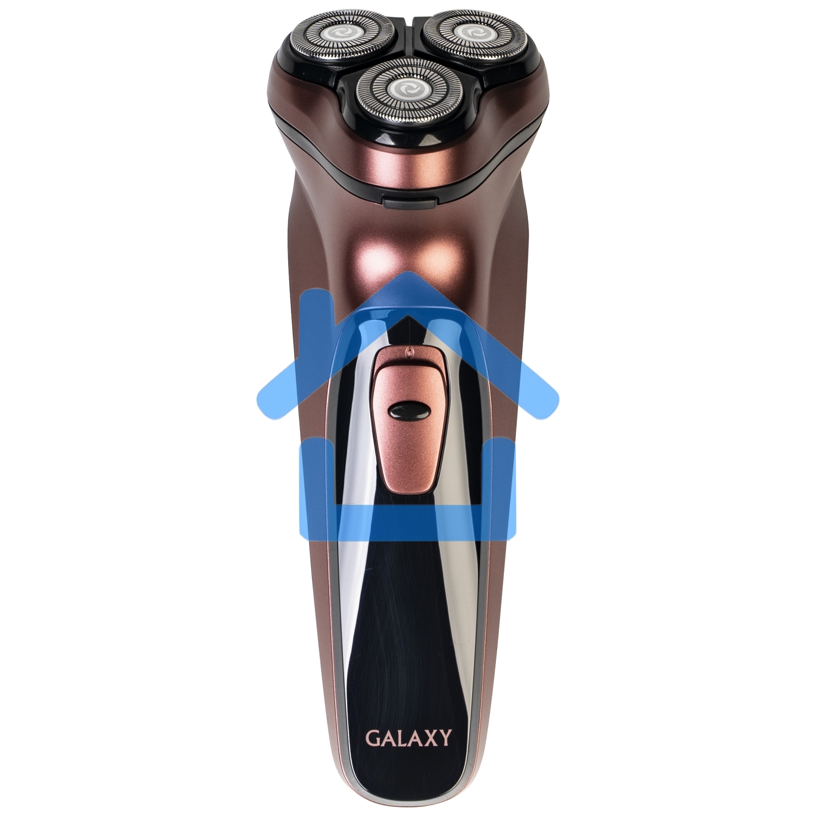 Бритва Galaxy Line GL 4209, бронзовый, аккумуляторная, 5 Вт, Li-Ion аккумулятор емкостью 600 мА*ч, вр. непр. работы до 1,5 ч, ножи из нержавеющей стали, 3 независимые плавающие головки, возможность промывки бреющего блока, индикатор заряда и работы, встро