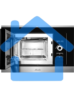 Микроволновая печь встраиваемая Monsher MMH 201 BX 60 см, 20 л, 8 автоматических кулинарных программ, 5 режимов мощности, функция размораживания по весу полуфабрикатов или по времени, черный и нерж.