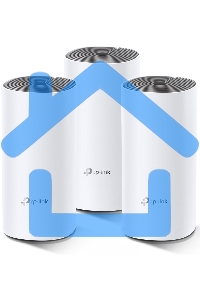 Домашняя Mesh Wi-Fi система TP-Link Deco E4 (3-Pack), 1167Мбит/с (5 ГГц: до 867 Мбит/с + 2,4 ГГц: до 300 Мбит/с), 2 порта 100 Мбит/с, 2 встроенные антенны на каждом модуле Deco