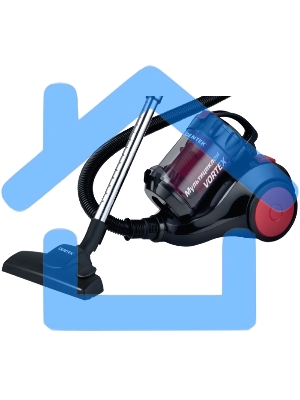 Пылесос Centek CT-2529 красный/черный мультициклон 2000/350Вт, стакан 1,5 л, телескоп металл. трубка