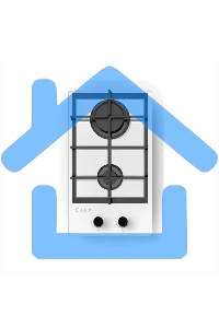 Газовая варочная панель LEX GVG 321 белый4000Вт 2 комфорки белый