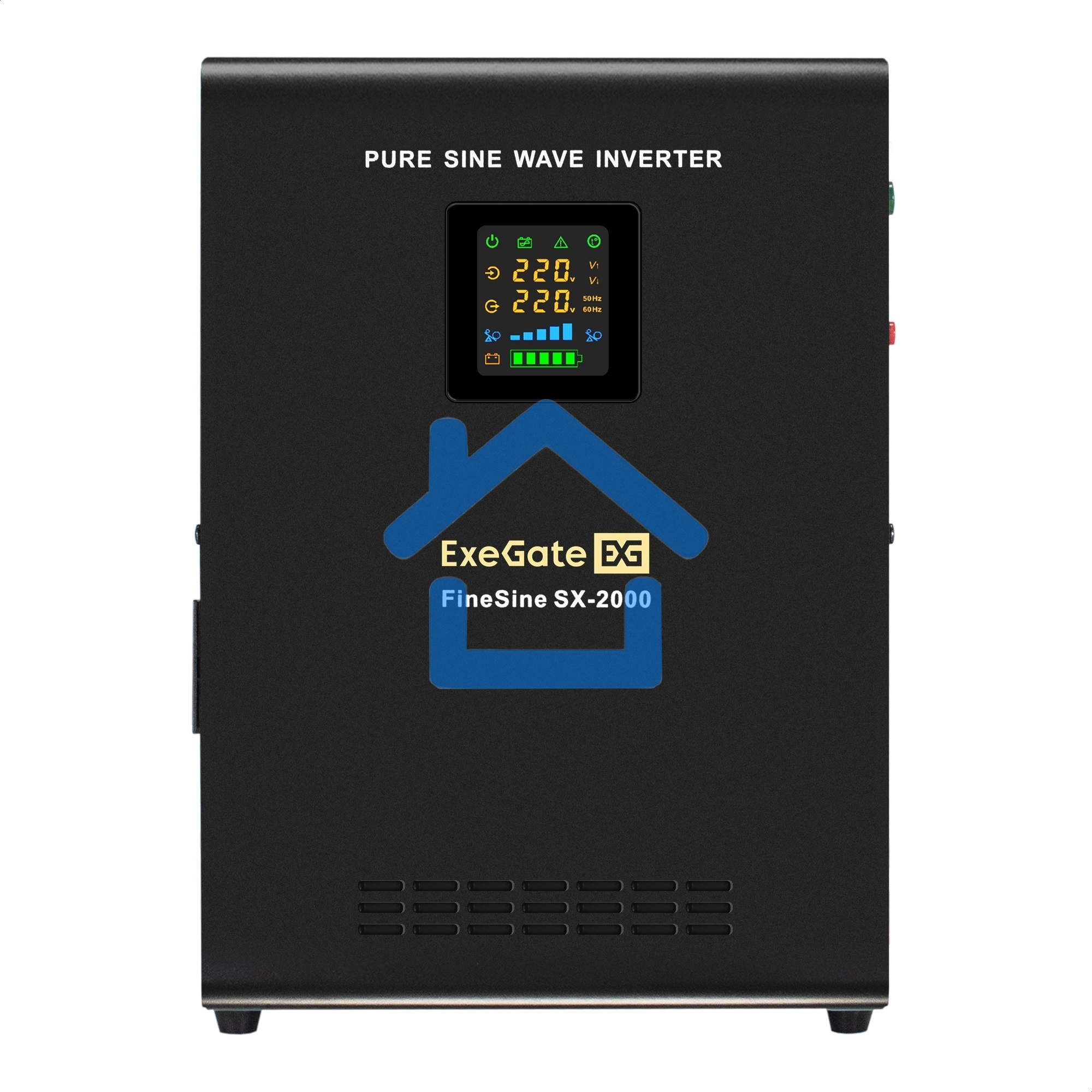 Комплект Источник бесперебойного питания EX296001RUS + батарея 120Aч EX285657RUS 2шт ExeGate FineSine SX-2000.LCD.AVR.2SH + батарея ExeGate HRL 12-120 (12В, 120Ач) 2шт