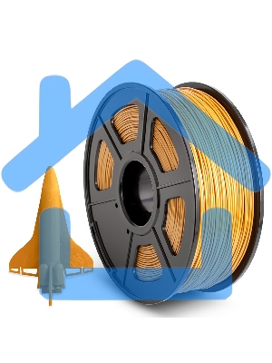 Филамент NVPRINT ABS Gold для 3D печати диаметр 1.75мм длина 330 метров масса 1 кг