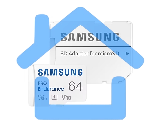 Флеш карта microSDXC 64Gb Samsung PRO Endurance (для видеорегистратора) Class 10, UHS-I, W 30 МБ/с, R 100 МБ/с, <MB-MJ64KA/APC> адаптер на SD