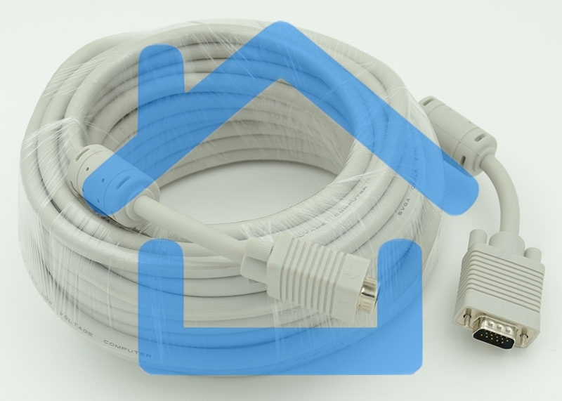 Кабель VGA DB15 (m)/DB15 (m) 30м феррит.кольца (CABLE30)