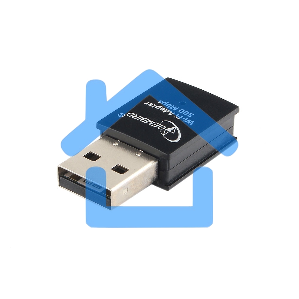 Сетевой адаптер WiFi Gembird 300Мбит, USB, 802.11b/g/n
