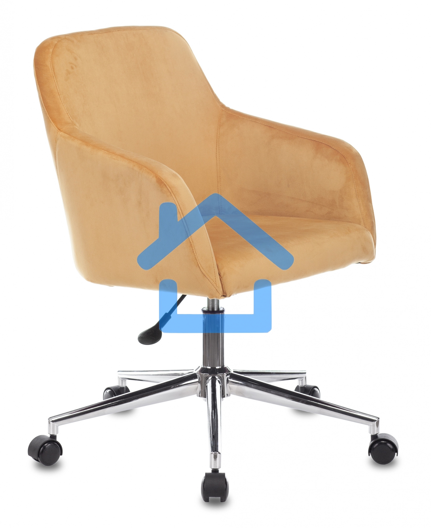 Кресло компьютерное Бюрократ CH-380SL янтарный Italia 9, крестовина металл хром