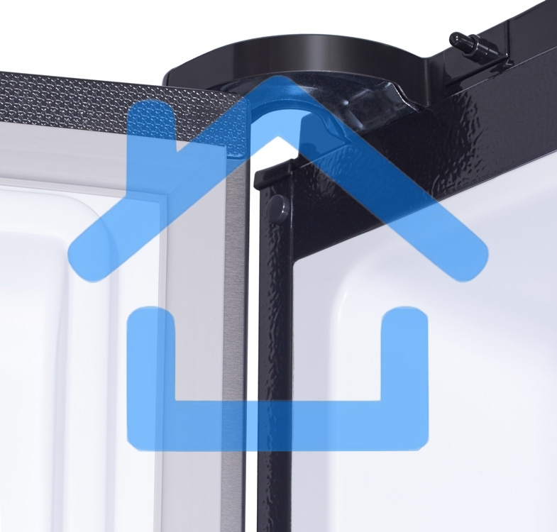 Холодильник Hyundai CS5003F черная сталь двухкамерный Side by Side 331/165л морозилка сбоку