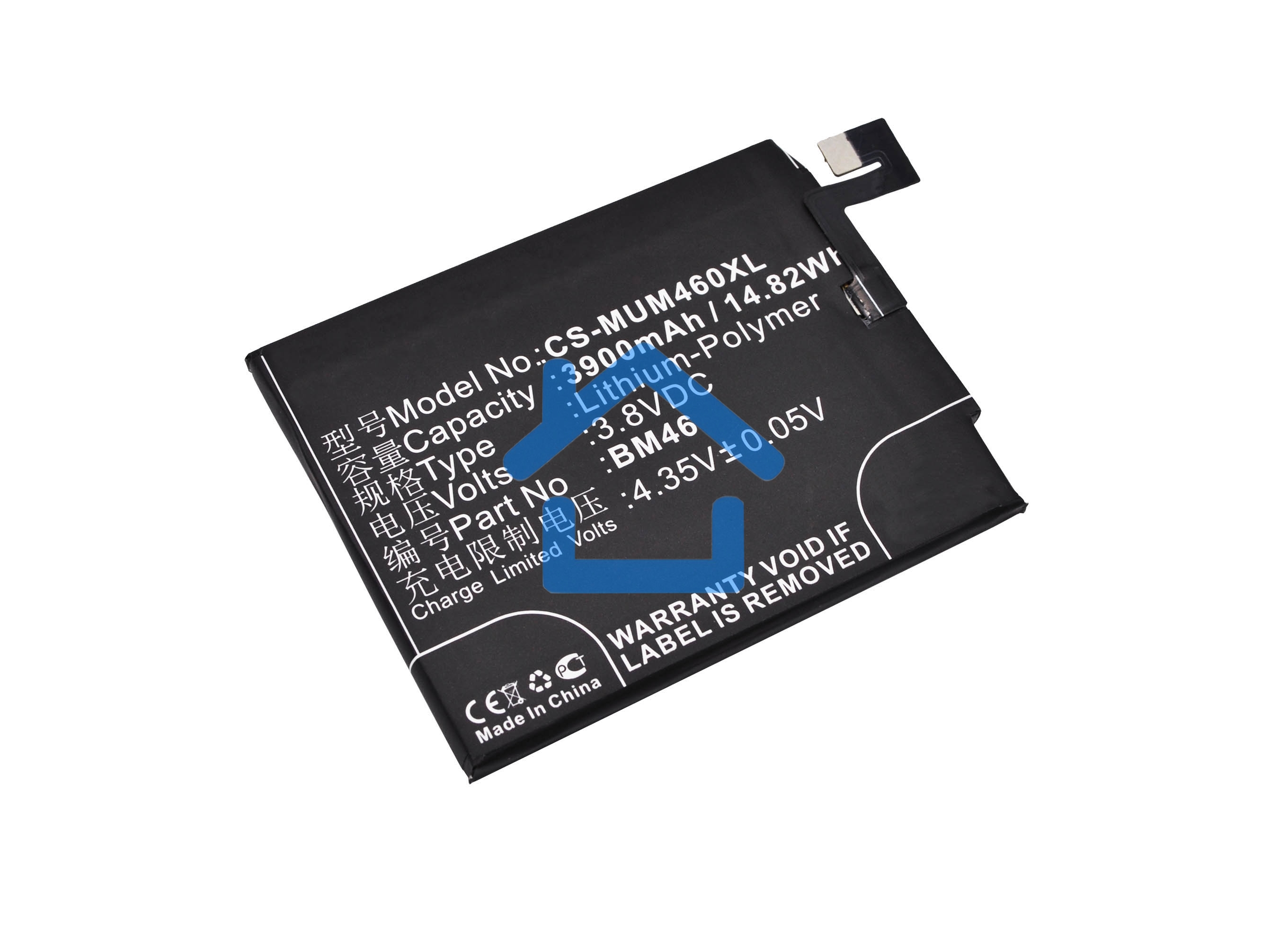 Аккумулятор CameronSinoCS-MUM460XL (BM46) для Xiaomi Redmi Note 3 3.8V / 3900mAh / 14.82Wh