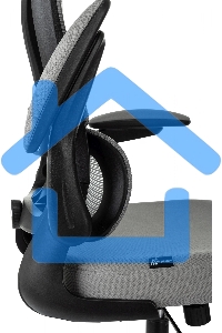 Кресло руководителя Бюрократ Sigma 1 серый, сетка/ткань, крестов. пластик