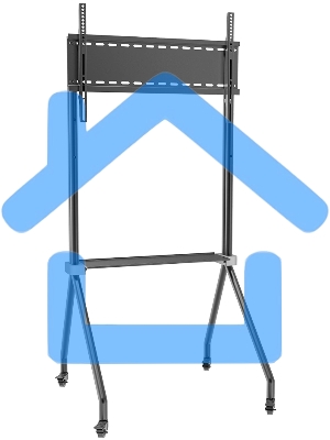 Мобильная стойка напольная Kromax OMEGA-13 черный, 1 шт/уп, Мобильная стойка напольная для TV 32