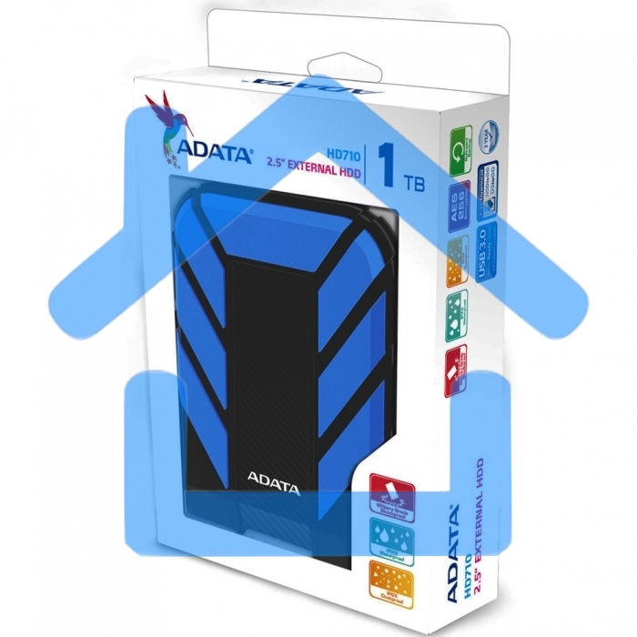 Внешний жесткий диск ADATA USB 3.1 1Tb AHD710-1TU3-CBL HD710P DashDrive Durable (5400rpm) 2.5