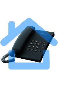 Телефон проводной Panasonic KX-TS2350RUB черный повтор номера, регул-ка громкости, кр.на стену