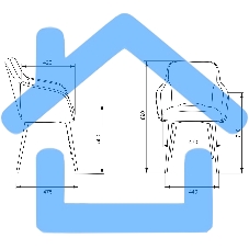 Кресло компьютерное Бюрократ CH-380F сапфировый Italia 17 на ножках металл черный