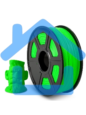 Филамент NVPRINT ABS Green для 3D печати диаметр 1.75мм длина 330 метров масса 1 кг