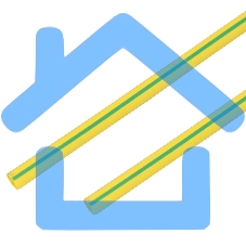 Термоусадочная трубка 60/30 мм, желто-зеленая, упаковка 10 шт. по 1 м PROconnect