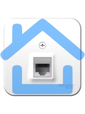 Розетка компьютерная ОП BLANCA RJ45 кат.5e изол. пласт. бел. SchE BLNIA045001