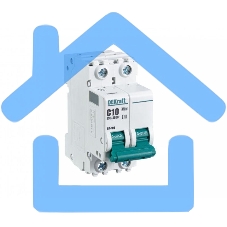 Выключатель автоматический модульный Dekraft 2п C 10А 4.5кА ВА-101 11065DEK