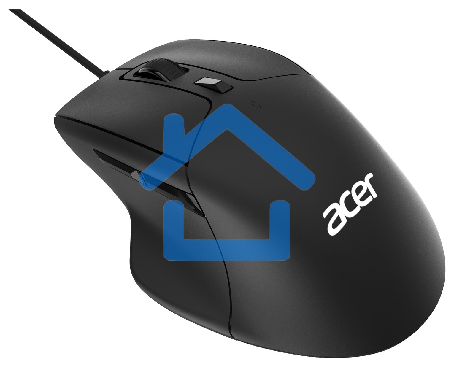 Мышь проводная Acer OMW130 черный, 3600 dpi, USB, кнопки - 6