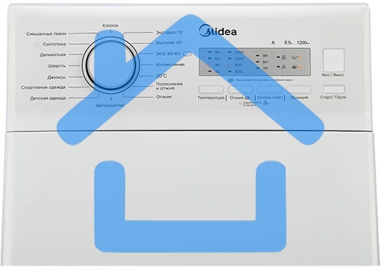 Стиральная машина Midea MFE11W65/W-C белая, загрузка вертикальная 6.5кг, 1600 об/мин., класс: A+++