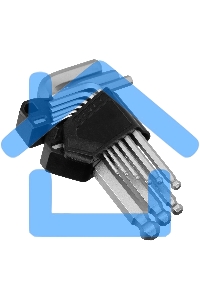 Набор ключей имбусовых Сибртех HEX, 1,5-10 мм, CrV, 9 шт., с шаром