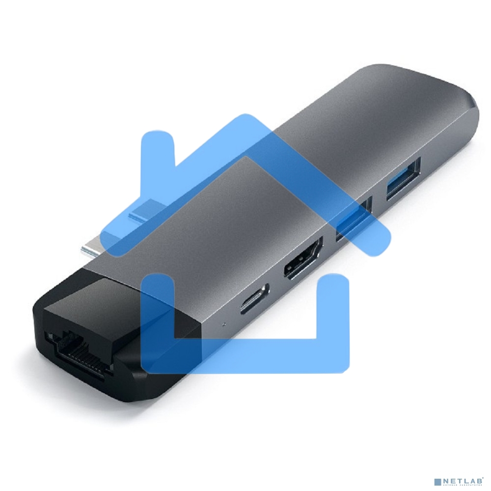Хаб USB Satechi Aluminum Pro Hub with Ethernet для 2016/2017 MacBook Pro 13” и 15”. серый космос.