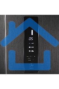 Холодильник Maunfeld MFF177NFSB черный глянц. двухкамерный 263/170л морозилка сбоку, No Frost, Side by Side