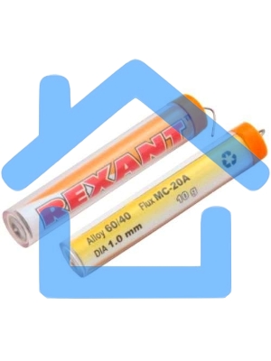 Припой с канифолью Rexant (09-3101) 10 гр.d=1.0 мм (Sn60 Pb40 Flux 2.2%)