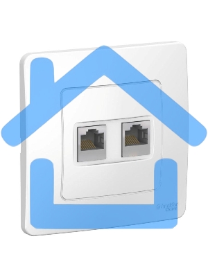 Розетка компьютерная 2-м СП BLANCA RJ45 кат.5e бел. SchE BLNIS045451