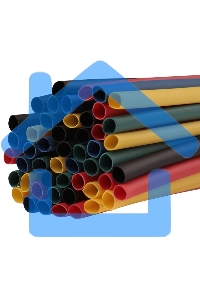 Термоусаживаемые трубки Rexant 3,0/1,5 мм, набор пять цветов, упаковка 50 шт. по 1 м