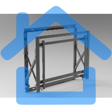 Настенное крепление для видеостен с выдвижным механизмом. Совместимо с 55