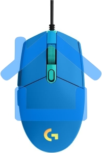 Мышь проводная Logitech G102 LIGHTSYNC синий, 8000 dpi, USB, кнопки - 6