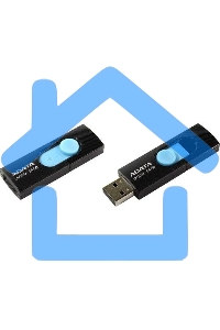 Флешка USB ADATA UV220 (AUV220-64G-RBKBL), 64 Gb, USB 2.0, R/W 15/5, черный/голубой