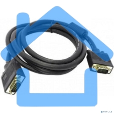 Кабель монитор - SVGA card (15M -15M) 5м 2 фильтра ExeGate позолоченные контакты, экранирование