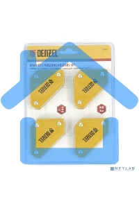 Набор из 4 магнитных фиксаторов для сварочных работ Denzel