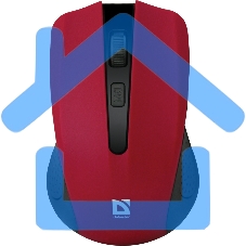 Мышь беспроводная Defender Accura MM-935 красный, 1600 dpi, радиоканал, USB, кнопки - 4