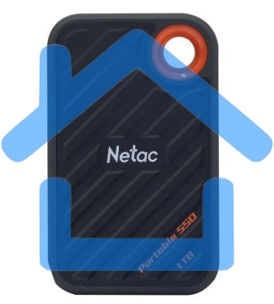 Внешний SSD Netac ZX20, 1TB, USB 3.2 Gen 2x2 Type-C, R/W 2000/1800, черный