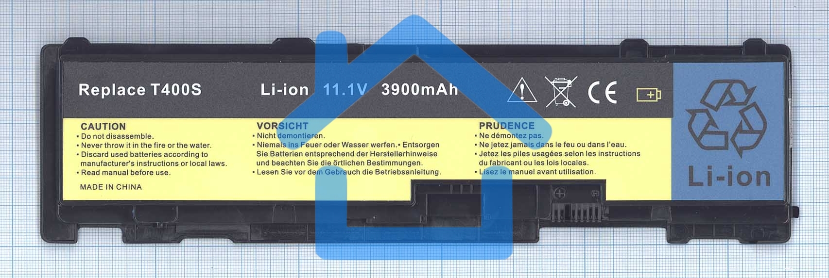 Аккумуляторная батарея для ноутбука Lenovo ThinkPad T410s (42T4833) 11.1V 3800mAh OEM черный