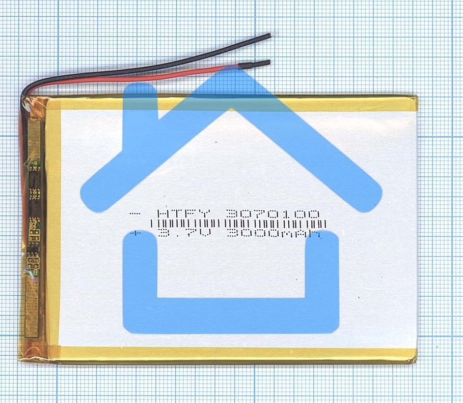 Аккумулятор Li-Pol (батарея) 3*70*100мм 2pin 3.7V/3000mAh