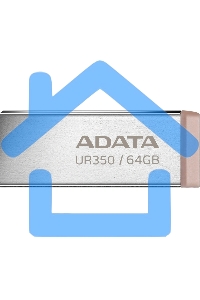 Флешка USB ADATA UR350 (UR350-64G-RSR/BG), 64 Gb, USB 3.2, R/W 100/15, серебристый/коричневый