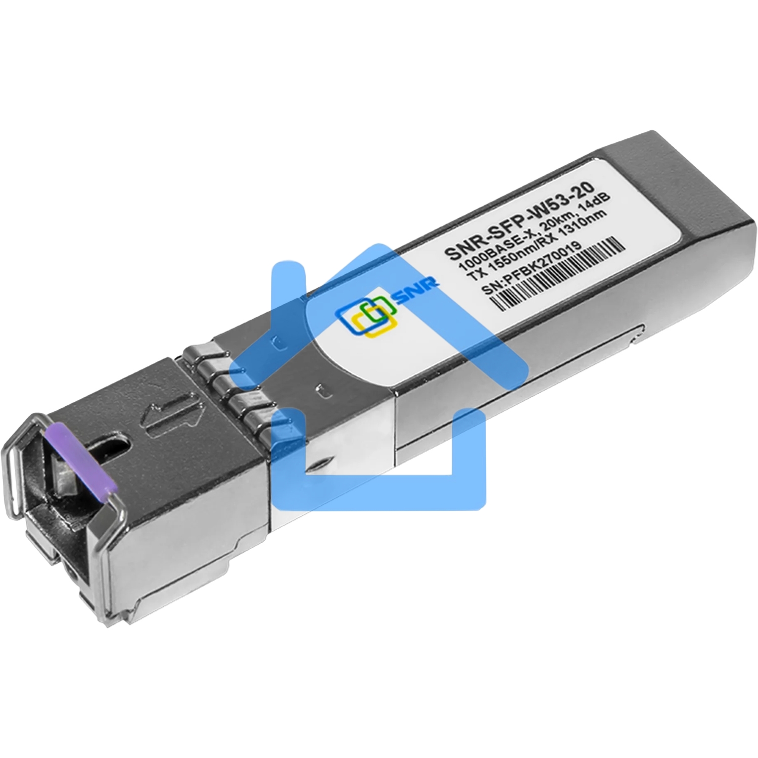 Модуль SNR SFP WDM, дальность до20км (14dB), 1550нм